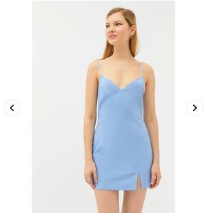Urban Outfitters Eldridge Notched Dress Light Blue Small (NWOT)